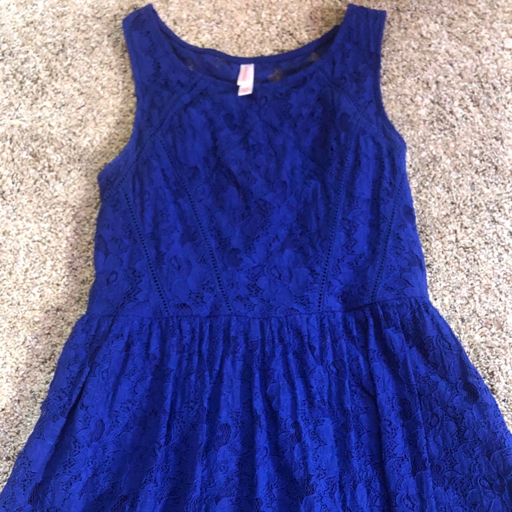 Royal Blue floral lace dress